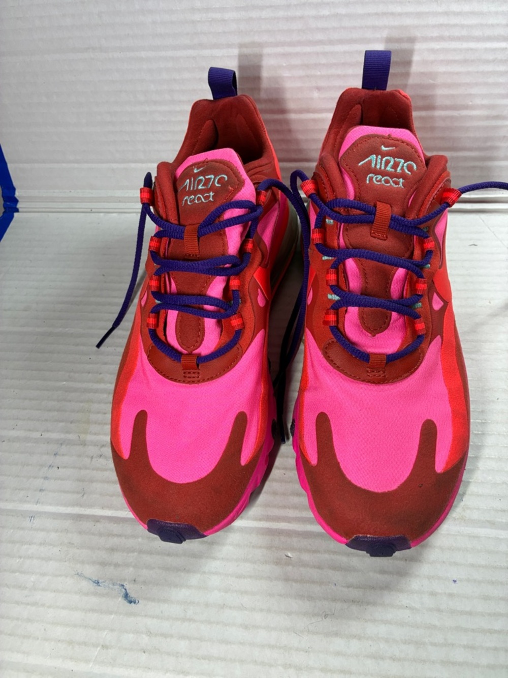Nike Kids Air270 React Pink, Red & Purple Sneakers USED SKU AT6174-600